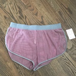 Free People NWT sheer pink & grey shorts